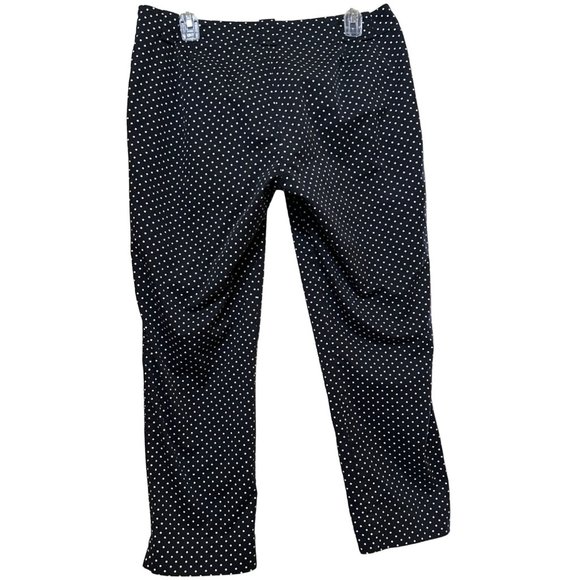 L-RL Lauren Active Ralph Lauren Brand Ankle Crop Pants Polka Dot Women's Size 10 - Picture 2 of 16